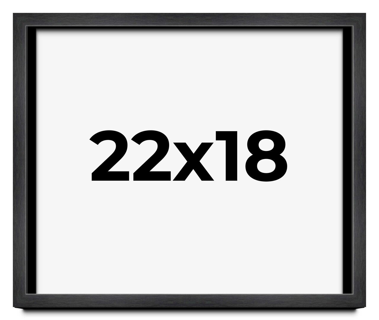 Shadow Box 1" Depth Grey Picture Frame - UV Acrylic, Backing Board, Hanging Hardware